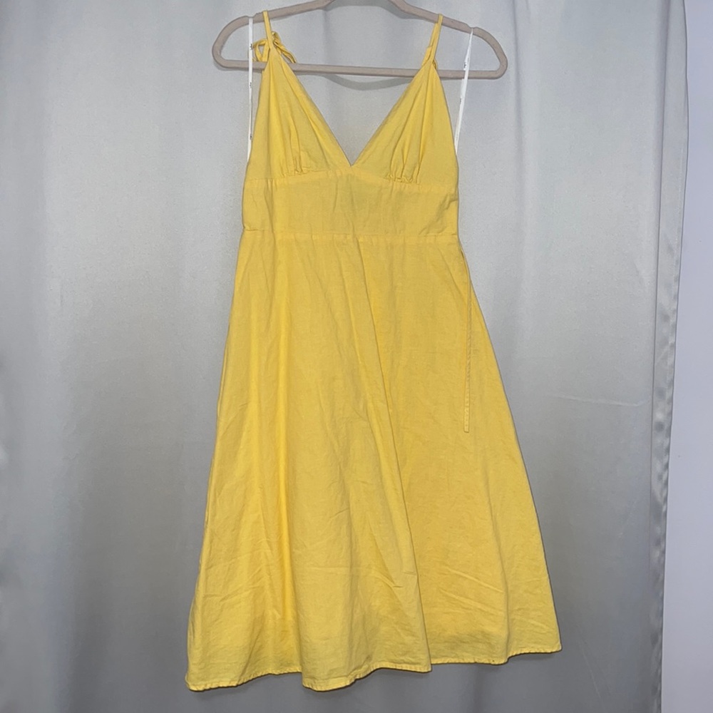 Lulus yellow midi summer dress